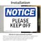 Signmission Please Keep Off, 10 in W x Rectangle, Vinyl Decal OS-2PACK-NS-D-710-L-17486 - alternate 3
